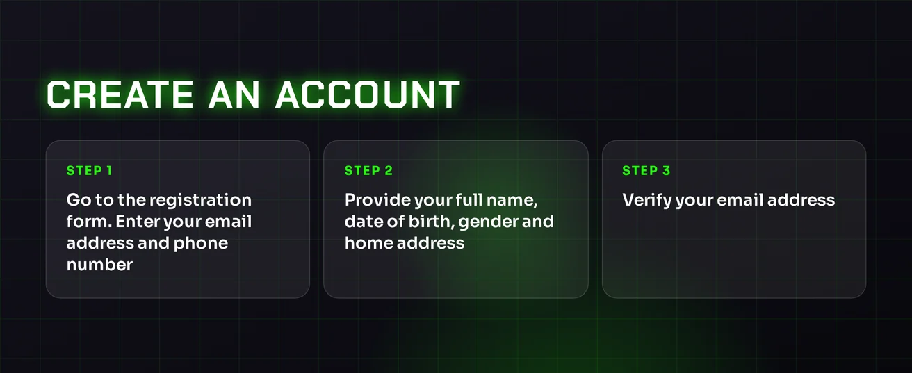 Register an account