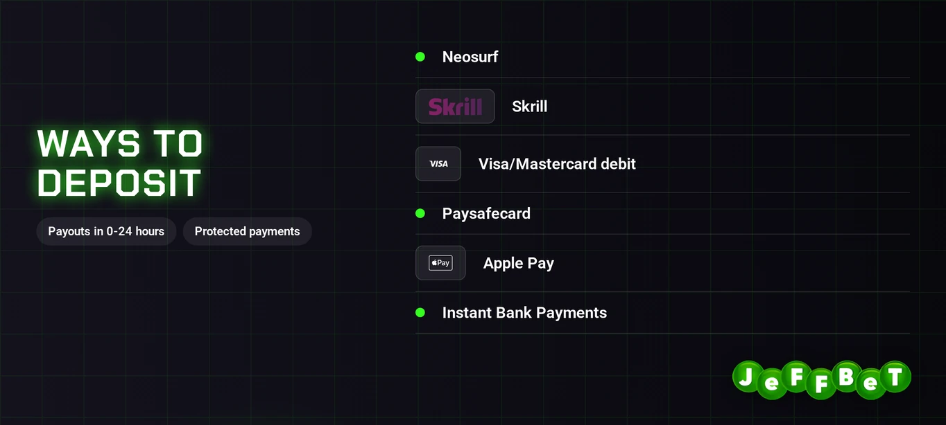Browse the payment options